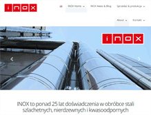 Tablet Screenshot of inox.pl